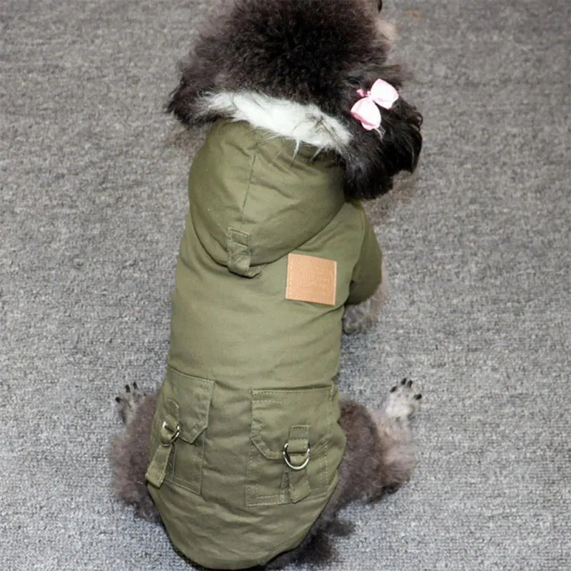 Winter Dog Clothes Warm Pet Hooded Jacket for Small Medium Dog Chihuahua Hooded Clothes Lightweight Hoodie Coat Pet Outfits